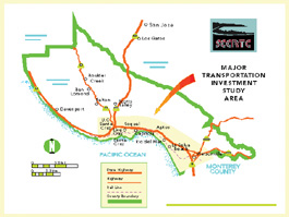 Santa Cruz County map