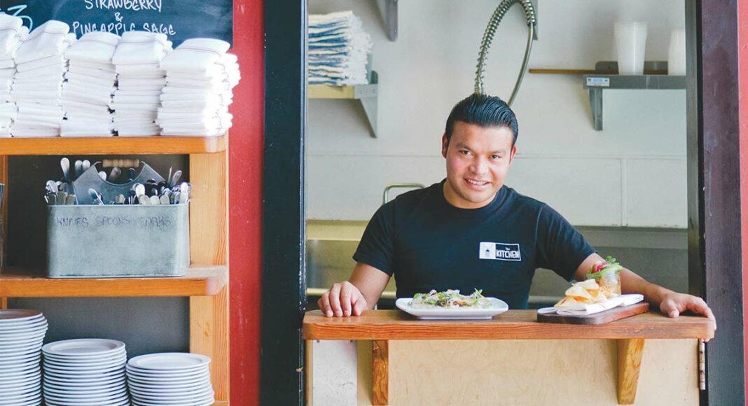 Chef Santos Majano in the Kitchen at Discretion