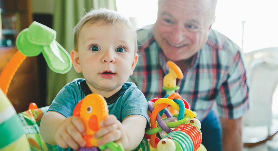 SP-OldDad older dad with baby