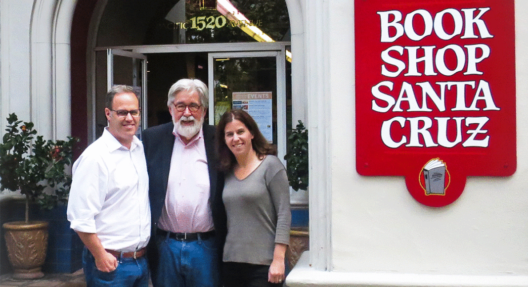 The Coonertys in front of Bookshop Santa Cruz