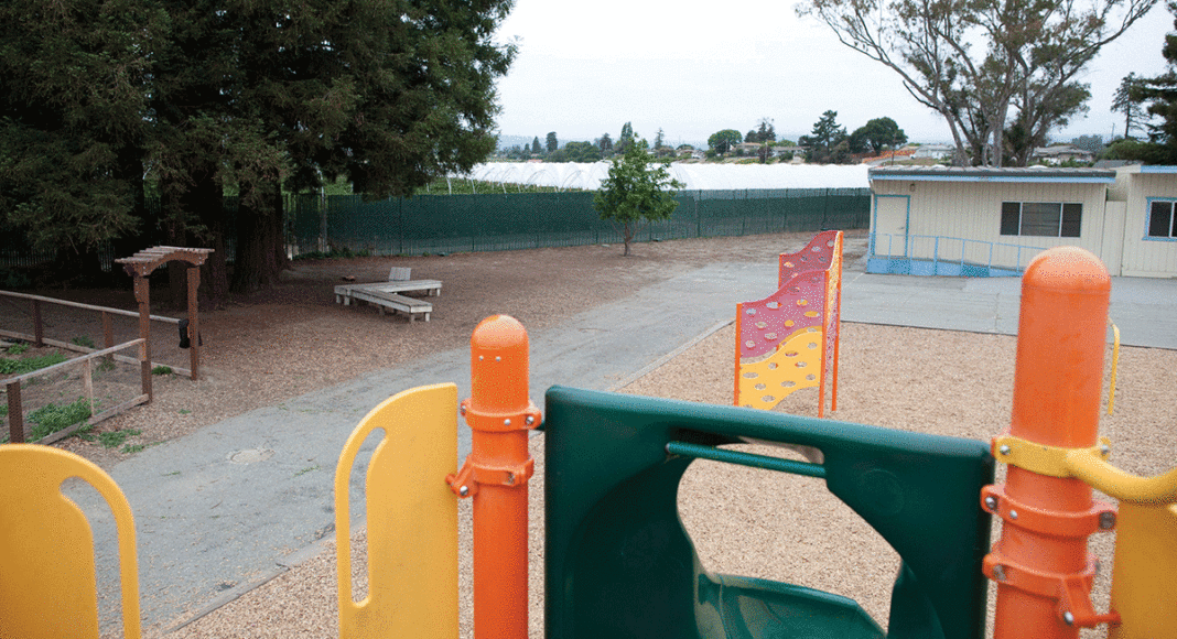 field close to a school