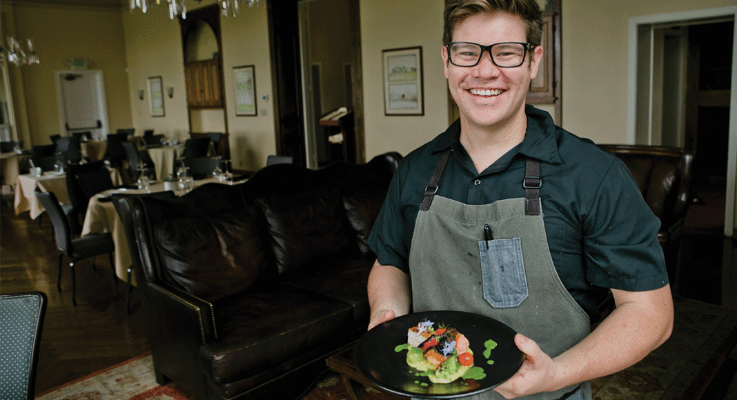 chef John Paul Lechtenberg at Hollins House at Pasatiempo in Santa Cruz