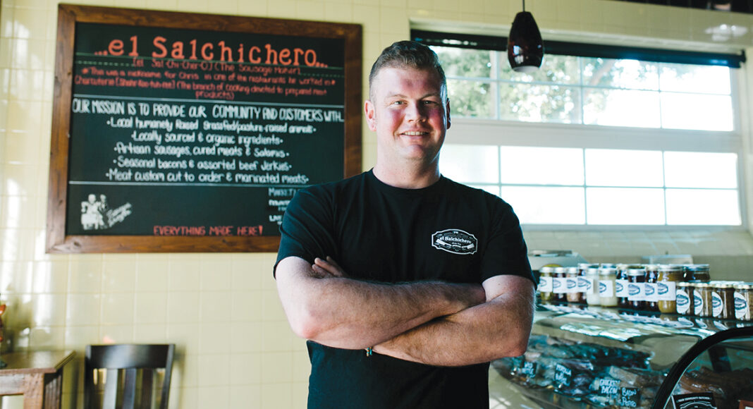 Chris Laveque of El Salchichero Oasis Tasting Room & Kitchen closes