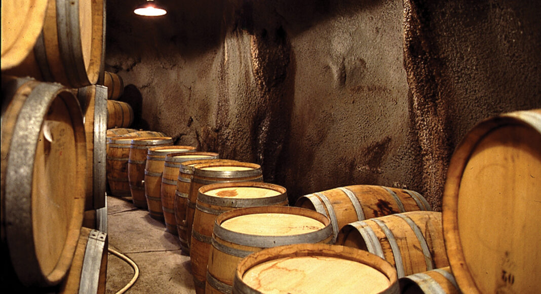 Mount Eden Vineyards Chardonnay barrels