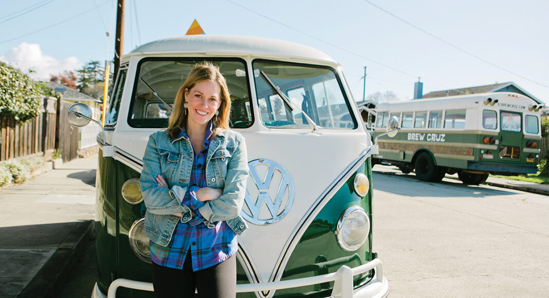 Annie Wolff-Pautsch Brew Cruz Slowboy Betty Jane craft beer tour in Santa Cruz