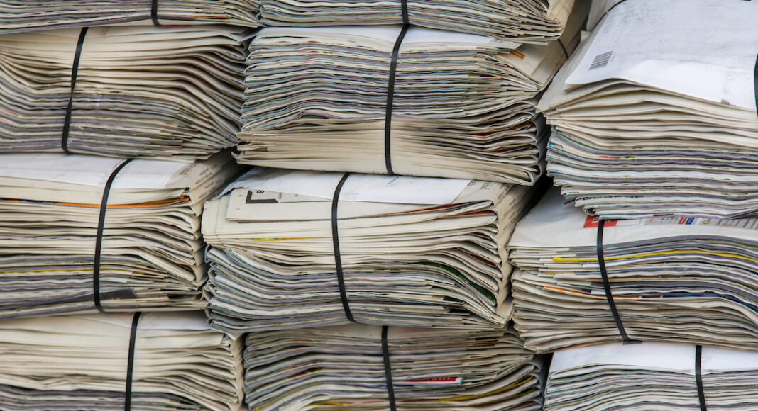 stack of newspapers