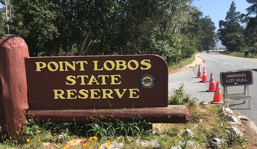 Photo of sign at Point Lobos State Reserve