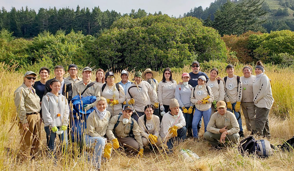 Group of people out in a field