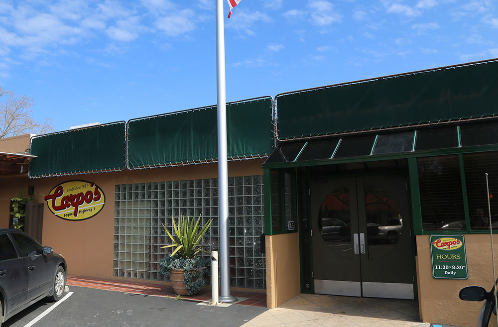 Outside of a restaurant