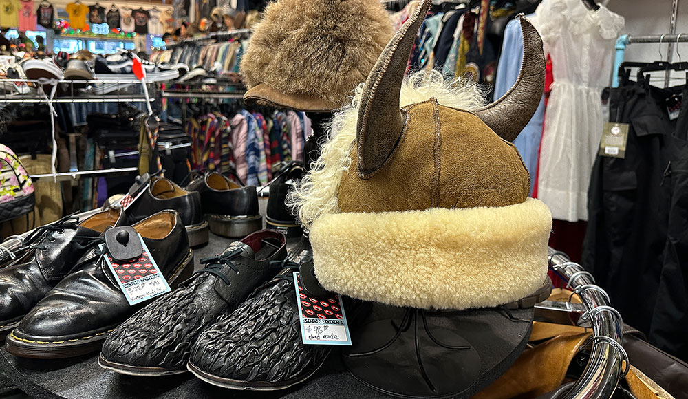 Goods in a vintage store