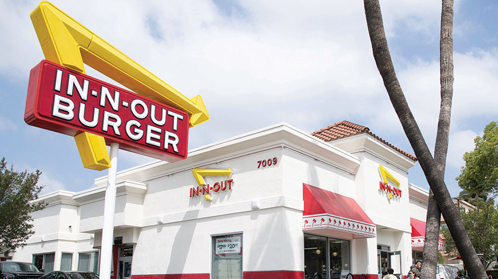 Opinion accompanying photo of Exterior view of an In-N-Out Burger drive-thru.
