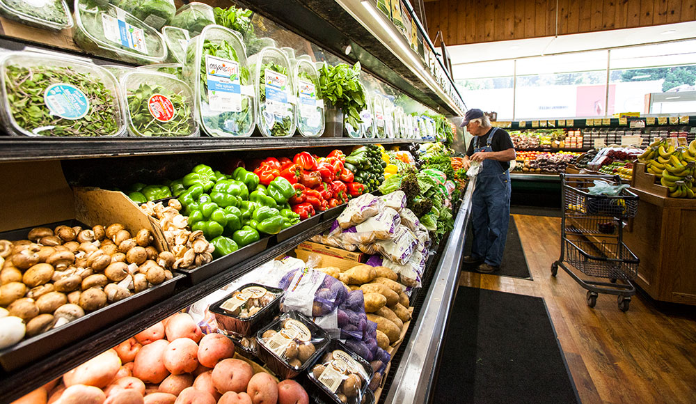 Produce section of Grocery