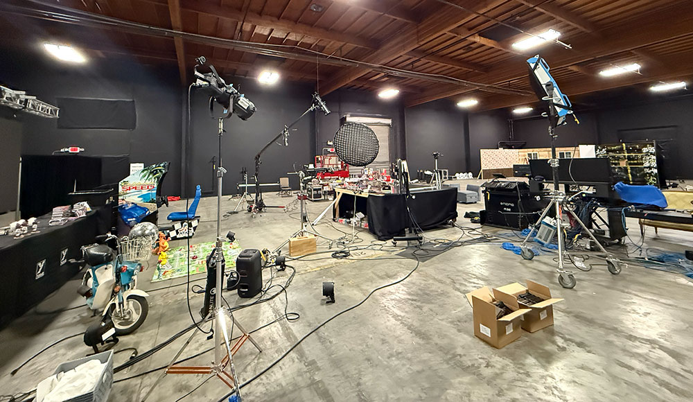 Room with equipment and room for various film sets